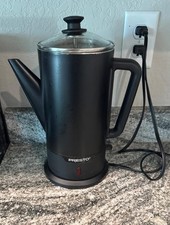 Presto 02815 Black Stainless Steel 12-Cup Cordless Coffee Percolator picture