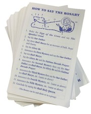 Lot Of 100 How To Pray The Rosary Devotion Catholic Holy Card Leaflet picture