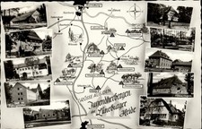 RPPC Gruss Aus Jugendherbergen der Luneburger Heide Map vintage postcard d271 picture