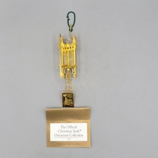 VTG Franklin Mint 1929 Official Christmas Seals Gold Tone Christmas Ornament picture