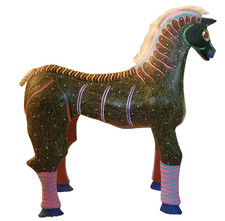 Vintage Antonio Mandarin Oaxacan Wood Carving Horse 16