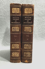 ANTIQUE THE ANATOMY OF MELANCHOLY ROBERT BURTON 2 VOLS 1804  LEATHER VERY  CLEAN picture
