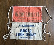 2 Vintage Cloth Canvas Nail Apron Pennsylvania  picture