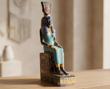 Authentic Ancient Egyptian Antique Rare Goddess Hathor Statue Figurine BC picture