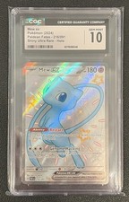 POKEMON PALDEAN FATES - MEW ex SHINY ULTRA RARE  216/091 - CGC 10 GEM MINT ENG picture
