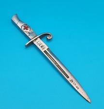WWII 1944 Liege Belgium Red Cross Bayonet Letter Opener Battle of Bulge picture