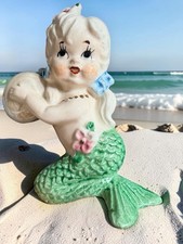 Vintage TILSO Ceramic Mermaid Wall Plaques Figurines SET OF 3 🌴 So Cute 🐙 picture