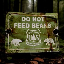 Vintage US Forest Service Do Not Feed Bears Porcelain Sign National Park Service picture