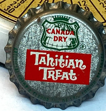 FREE SHIPPING Vintage CANADA DRY Tahitian Treat NEW Bottle CAP wHs Cork Lined picture