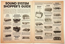 1976 Car Audio Stereo Shopper Guide Page Vintage 70s Ephemera Magazine Ad picture