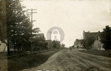 Fairchild WI Wisconsin Mainstreet Stearns Hotel 1907 Cumberland RPPC COPY picture