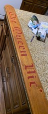 ‘ The Queen Uir’ Wooden vintage sign ships Boats Store Plaque Calligraphy 53x5” picture