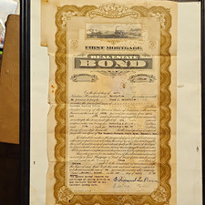 1932 First Mortgage Real Estate Bond $1,330 Frank S. Rockefeller Russell KS picture
