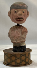 Antique German Nodder Candy Container Rare 3'' Miniature Composition Comic Face  picture