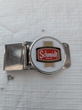 Vintage Schmidt Beer Money Clip Great Northwest Brew Enamel Sign VTG picture