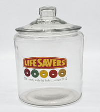 Rare VTG 1970 Life Savers Glass General Store Counter Display Jar Since 1912 Lid picture