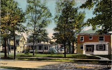 Vintage Postcard NY Fredonia Some of the Pretty Homes Streetcar Tracks 1915 S111 picture