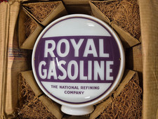 Original Royal National Refining Gas Pump Globe Light in ORIGINAL BOX picture