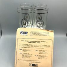 Vintage GM Drinking Glass Set of 4, Automotive General Motors Advertising picture