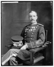 Photo:E.K. Webster Portrait 1910s Military Officer Uniform Medals Hat picture