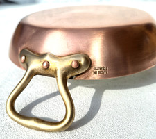 Vintage 6.3inch Round Copper Frying Pan Made in france Tin Lining Gift Idea picture