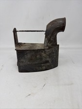 Antique Vintage  Primitive Victorian Cast Iron Coal Box Charcoal Sad Iron picture