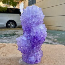 7.58LB High quality purple crystal cluster columnar crystal specimen decoration picture