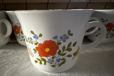 VINTAGE CORNING WARE CORELLE WILDFLOWER SET OF COFFEE OR TEA 5 CUPS/MUGS picture