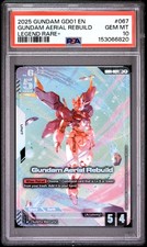 2025 GUNDAM NEWTYPE RISING LEGEND RARE+ #067 GUNDAM AERIAL REBUILD PSA 10 picture