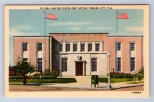 VINATGE UNITED STATES POST OFFICE PANAMA CITY, FLORIDA POSTCARD GX picture