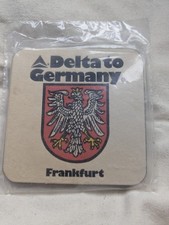Vintage Delta Air Lines Delta to Germany Frankfurt Coasters Set of 6 Sealed picture