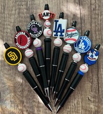 Sports Custom Baseball pen  National League. Gifts, basket filler, collect picture