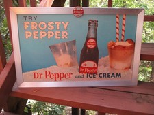 1964 Dr. Pepper Soda 10/2/4 Frosty Pepper Framed Poster picture