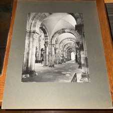 Vintage Le Madeleine Abbey Church Mounted French Architecture Photo Vezelay picture