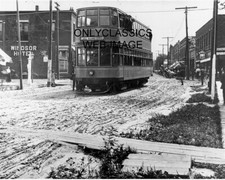 1915 EXCELSIOR MN MAIN STREET LAKE MINNETONKA TROLLEY CAR TRAIN 8x10 PHOTO picture
