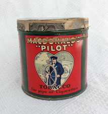 Rare MacDonald's Pilot Tobacco Can 1915 -- WWI Era Series 1915 Stamp -- Canada picture