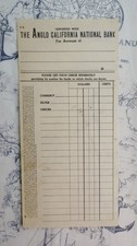 Vtg 1940s The Anglo California National Bank San Francisco CA Blank Deposit Slip picture
