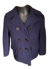 Vintage Womens Insulated US NAVY WOOL PEA COAT - Size 14 - Beautiful Condition picture
