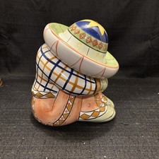 Vintage  WCL Mexican Siesta Cookie Jar, Sombrero Is Lid. Talavera  Style 28 picture