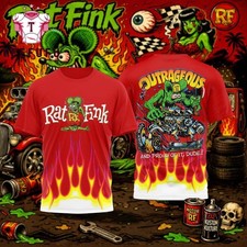 Rat Fink Outrageous Red T Shirt picture