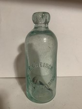 F. X. Reisch Bottle Springfield Illinois Vintage Aqua Circa 1910 1912 picture