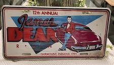 12th Annual JAMES DEAN Run Embossed Aluminum License Plate ~ New picture
