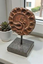 Antique Wooden Bird Carving Panel Plaque on Stand Original Old Hand Carved picture