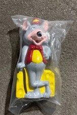 Vintage Chuck E. Cheese Coin Bank Unopened Sealed Plastic Showbiz Pizza Time picture