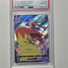 Pokémon 2022 Silver Tempest Trainer Gallery Blaziken VMAX TG15 PSA 10 picture
