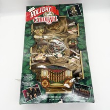 Vintage 1992 Mr. Christmas Holiday Carousel Lights Musical 6 Horse Circus Organ picture