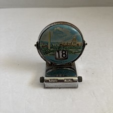 Antique Metal Washington D.C. Perpetual Flip Calendar Collectible Desk Top S3 picture