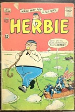 Herbie #1 1964-ACG-1st issue-Ogden Whitney-mermaid-American Flag Vg/Fn picture