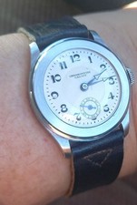 Longines Manual Winding Vintage Enamel Dial Steel Watch 30mm Unisex picture