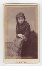 CDV PORTRAIT : BEAUTIFUL WOMAN :PHOTO BY AUGUSTE PATTE : BOULOGNE-SUR-MER,FRANCE picture